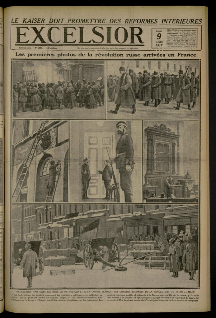 Miniatura de Excelsior: journal illustré quotidien de 9 de abril de 1917, nº 2337