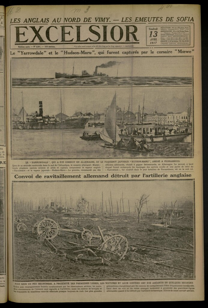 Miniatura de Excelsior: journal illustré quotidien de 13 de abril de 1917, nº 2341