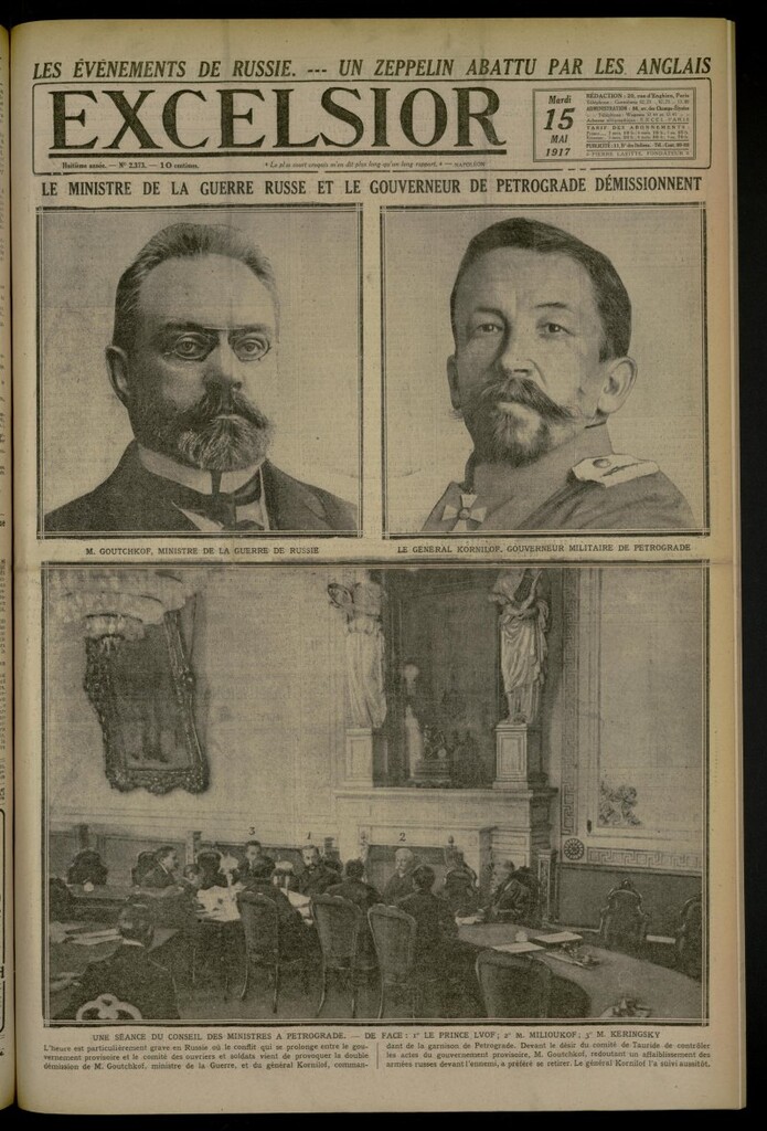 Miniatura de Excelsior: journal illustré quotidien de 15 de mayo de 1917, nº 2373