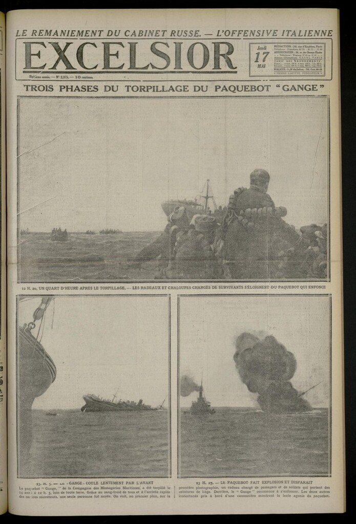 Miniatura de Excelsior: journal illustré quotidien de 17 de mayo de 1917, nº 2375