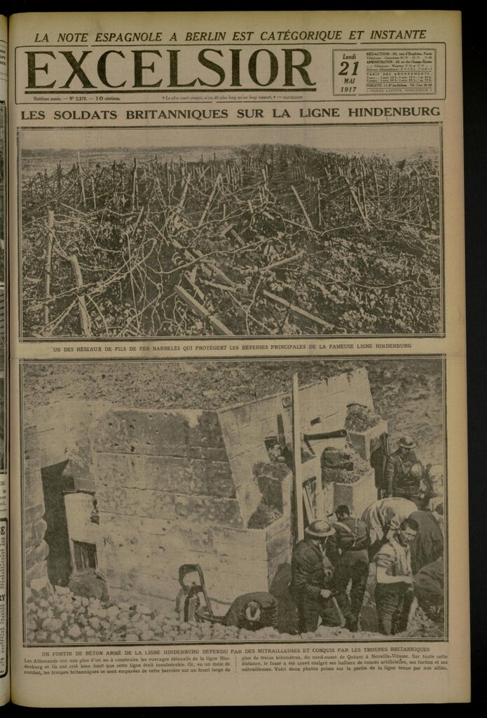 Miniatura de Excelsior: journal illustré quotidien de 21 de mayo de 1917, nº 2379
