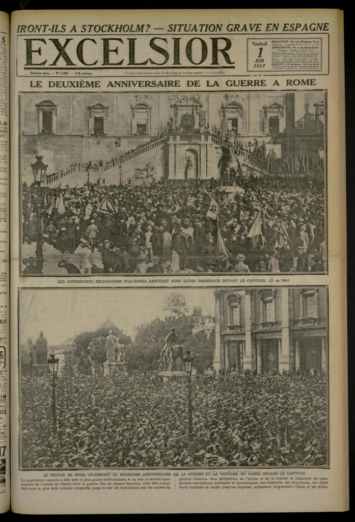 Miniatura de Excelsior: journal illustré quotidien de 1 de junio de 1917, nº 2390