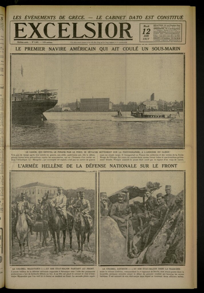 Miniatura de Excelsior: journal illustré quotidien de 12 de junio de 1917, nº 2401