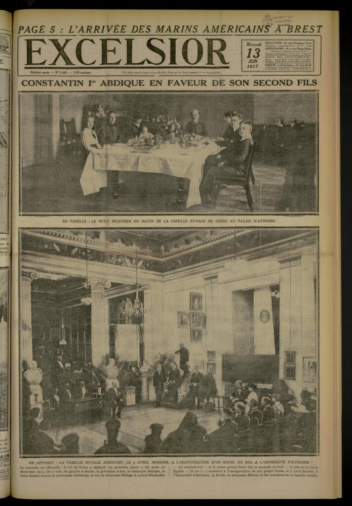 Miniatura de Excelsior: journal illustré quotidien de 13 de junio de 1917, nº 2402