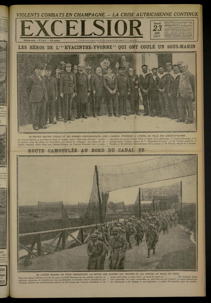Miniatura de Excelsior: journal illustré quotidien de 23 de junio de 1917, nº 2412