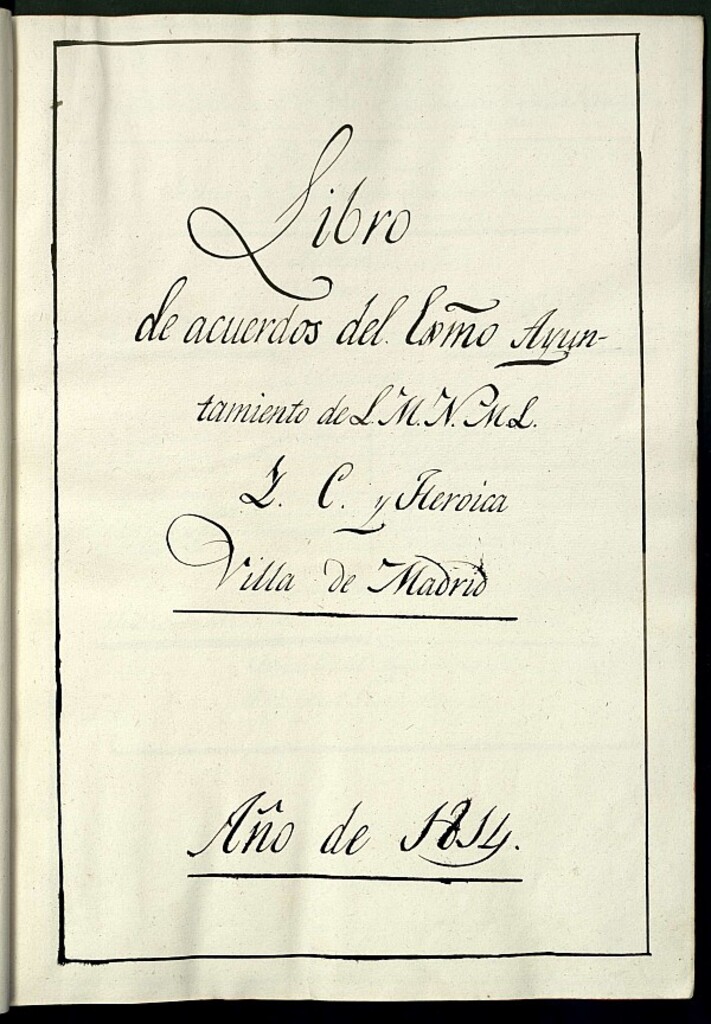 Miniatura de Libro de Acuerdos del Ayuntamiento de Madrid del 9 al 10 de mayo de 1814