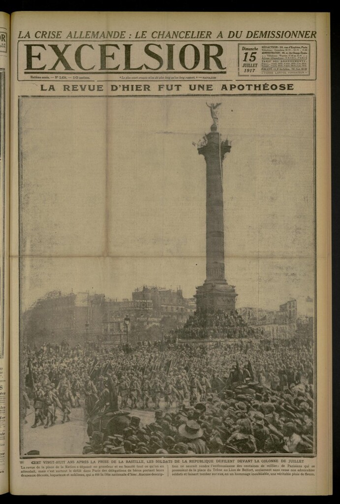 Miniatura de Excelsior: journal illustré quotidien de 15 de julio de 1917, nº 2434