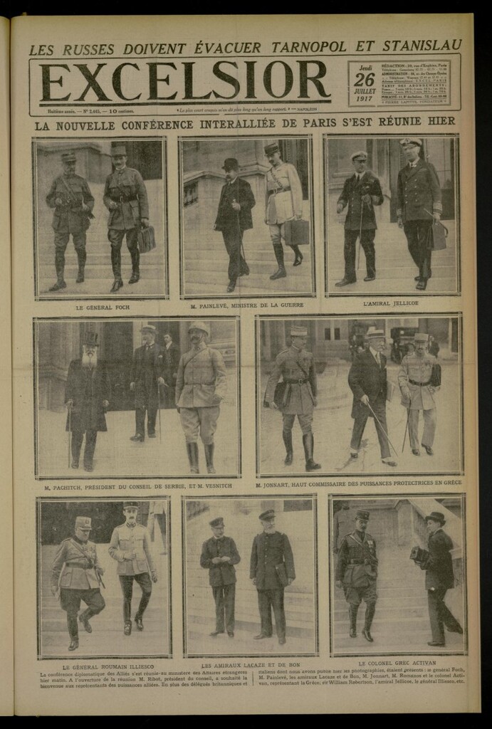 Miniatura de Excelsior: journal illustré quotidien de 26 de julio de 1917, nº 2445
