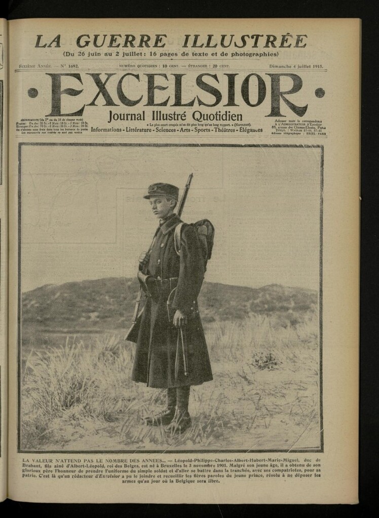 Miniatura de Excelsior: journal illustré quotidien de 4 de julio de 1915, nº 1692