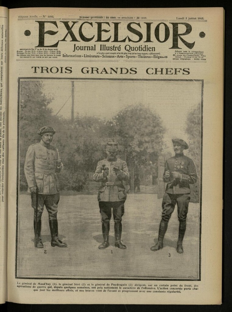 Miniatura de Excelsior: journal illustré quotidien de 5 de julio de 1915, nº 1693