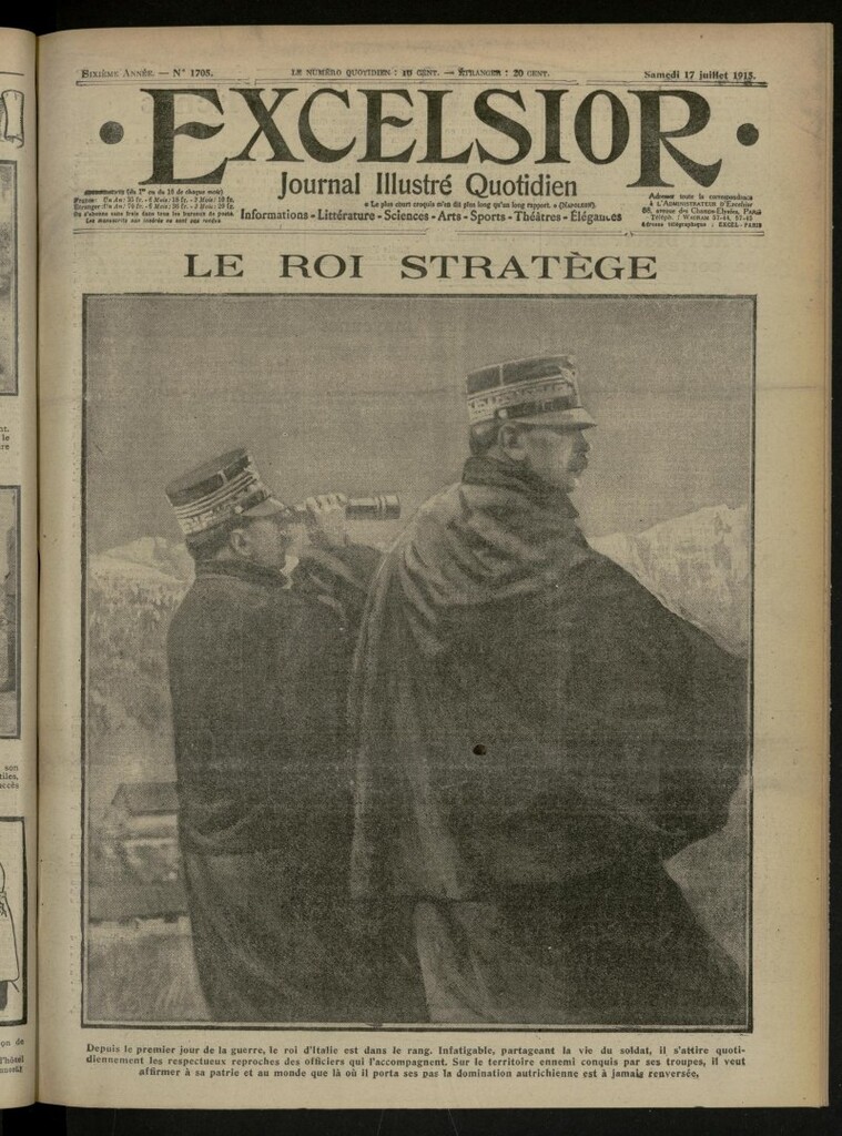 Miniatura de Excelsior: journal illustré quotidien de 17 de julio de 1915, nº 1705