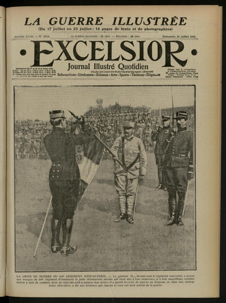 Miniatura de Excelsior: journal illustré quotidien de 25 de julio de 1915, nº 1713