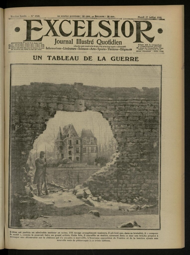 Miniatura de Excelsior: journal illustré quotidien de 27 de julio de 1915, nº 1715