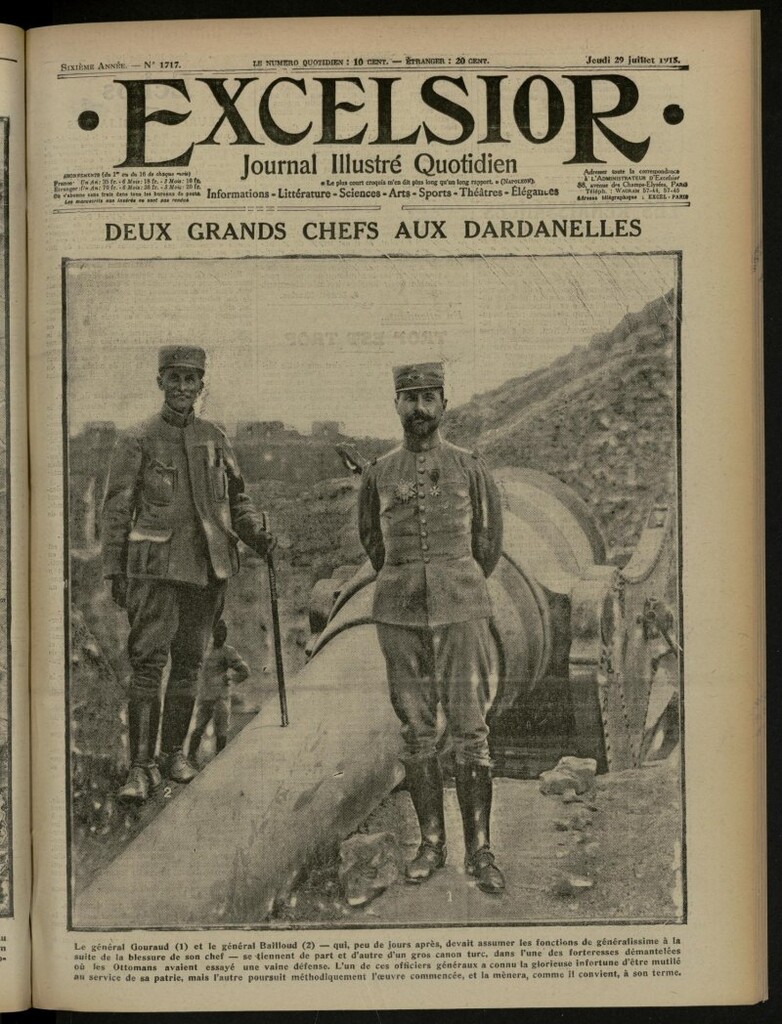 Miniatura de Excelsior: journal illustré quotidien de 29 de julio de 1915, nº 1717