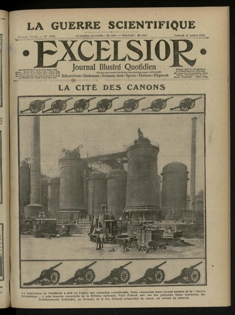 Miniatura de Excelsior: journal illustré quotidien de 31 de julio de 1915, nº 1719