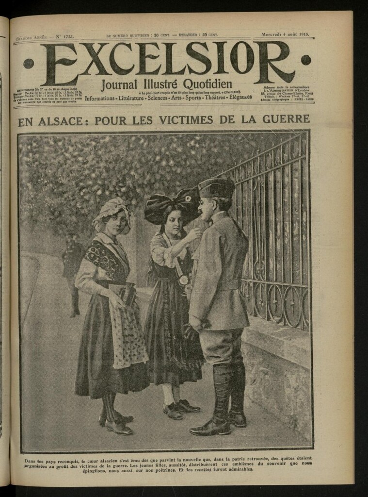 Miniatura de Excelsior: journal illustré quotidien de 4 de agosto de 1915, nº 1723