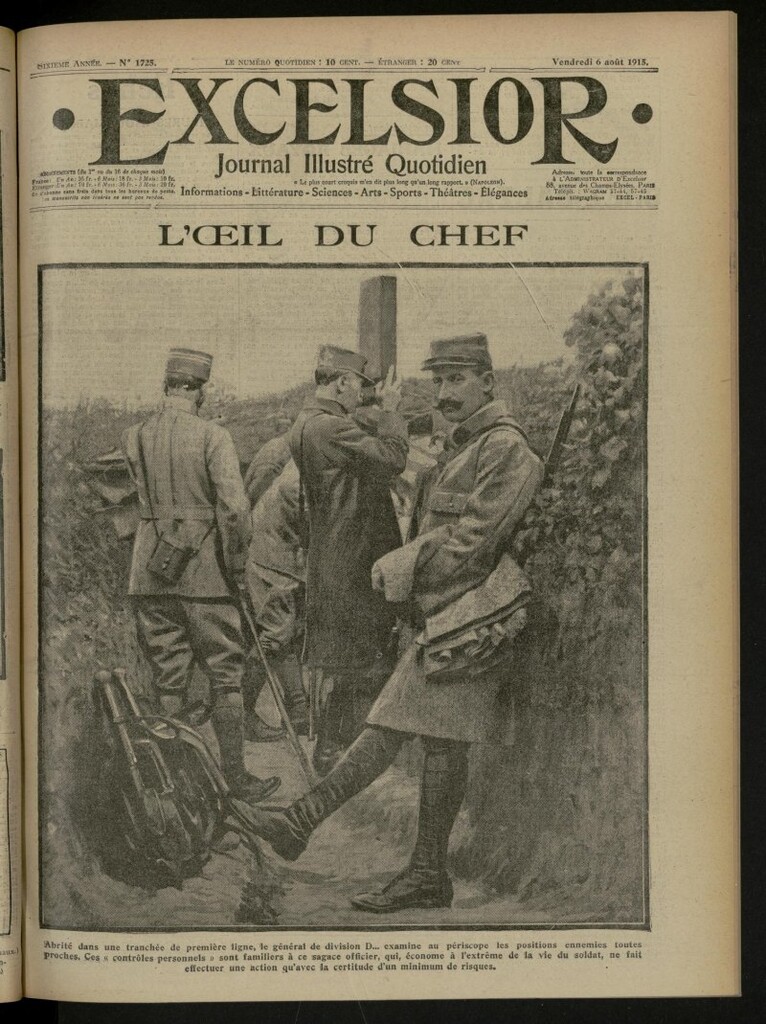 Miniatura de Excelsior: journal illustré quotidien de 6 de agosto de 1915, nº 1725