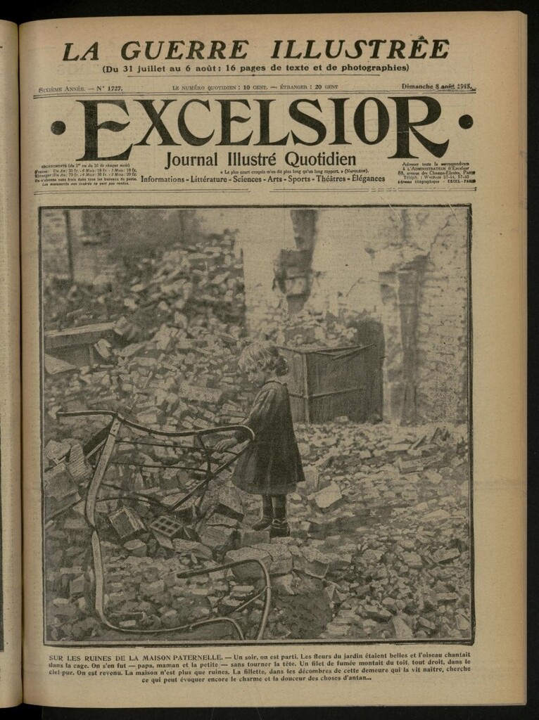 Miniatura de Excelsior: journal illustré quotidien de 8 de agosto de 1915, nº 1727