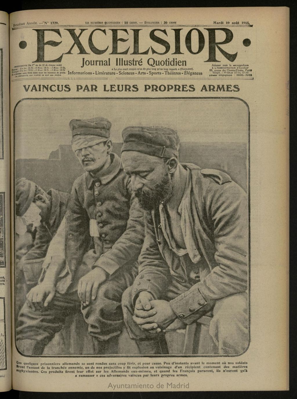 Miniatura de Excelsior: journal illustré quotidien de 10 de agosto de 1915, nº 1729