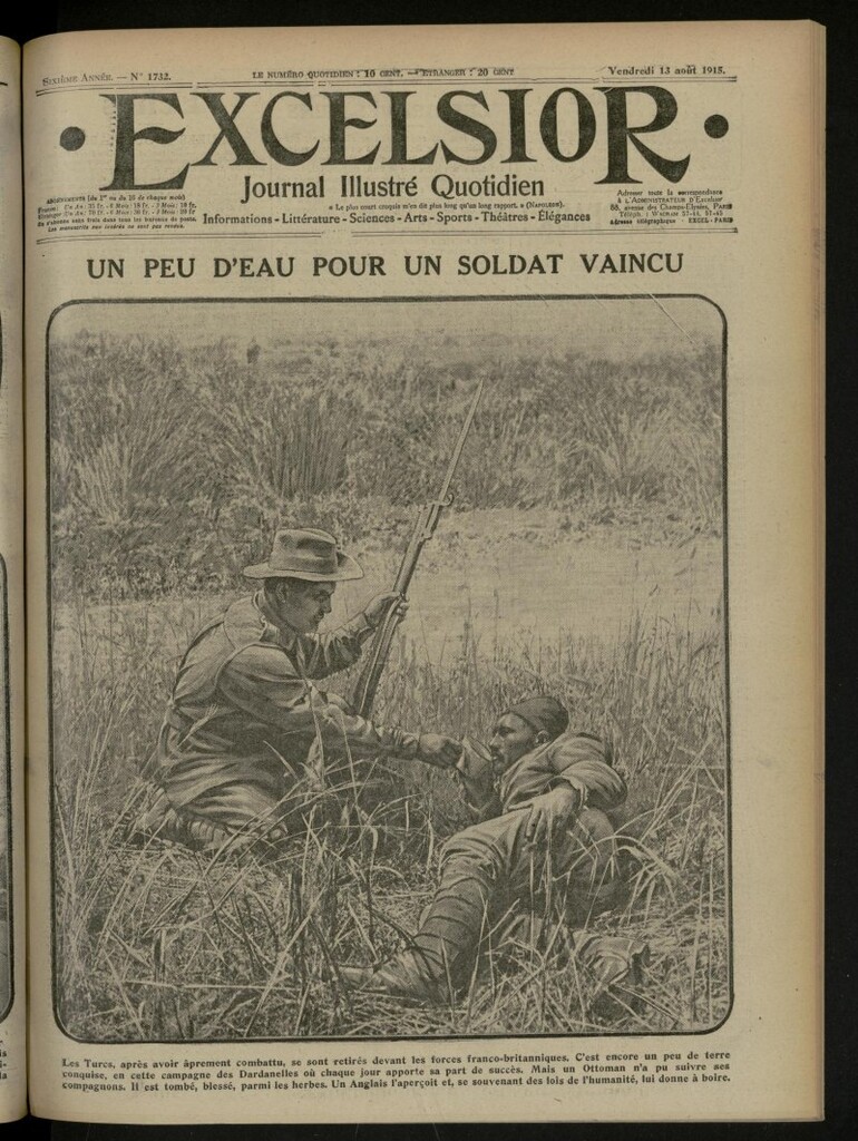 Miniatura de Excelsior: journal illustré quotidien de 13 de agosto de 1915, nº 1732