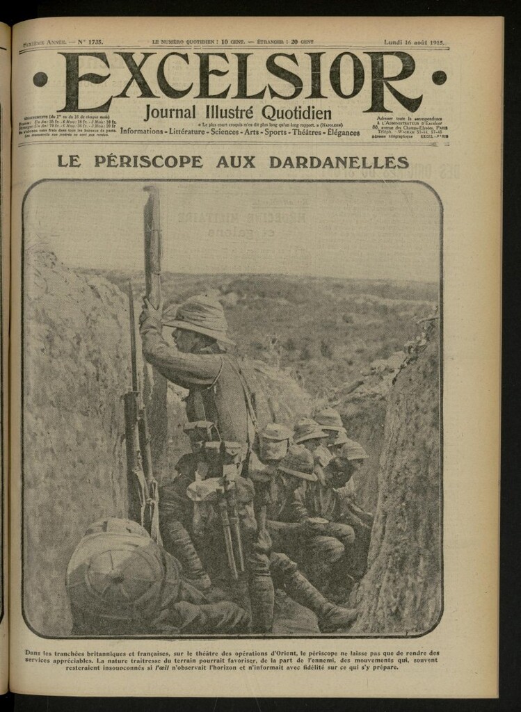 Miniatura de Excelsior: journal illustré quotidien de 16 de agosto de 1915, nº 1735