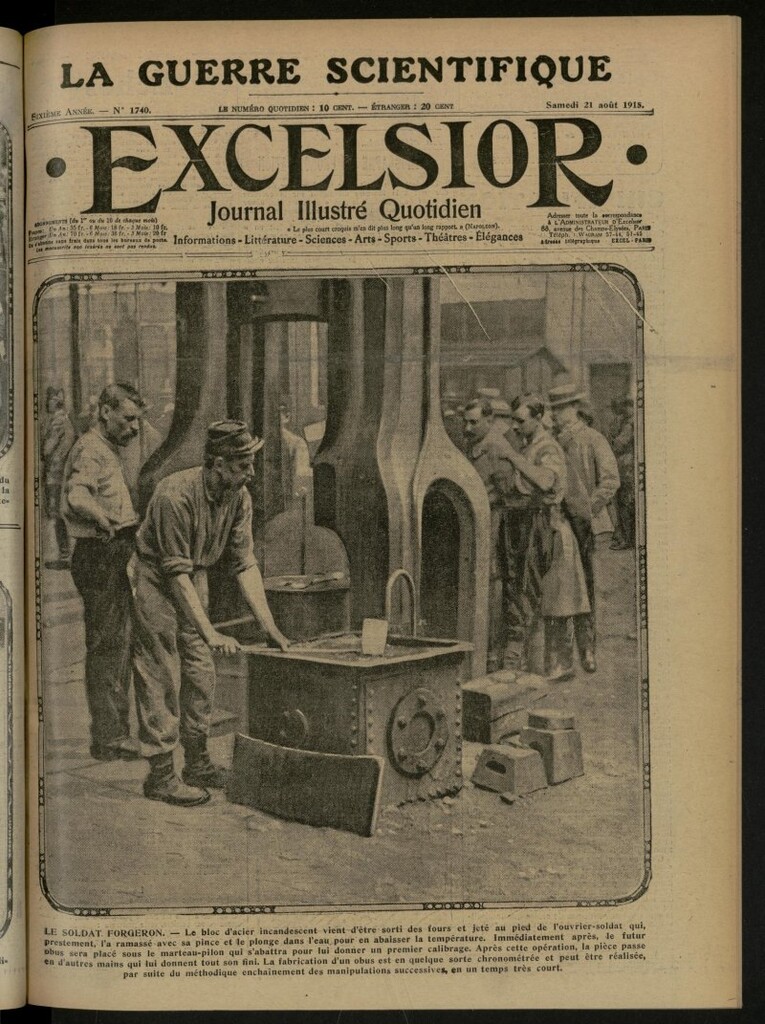 Miniatura de Excelsior: journal illustré quotidien de 21 de agosto de 1915, nº 1740