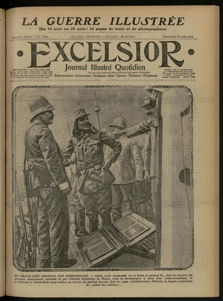 Miniatura de Excelsior: journal illustré quotidien de 22 de agosto de 1915, nº 1741
