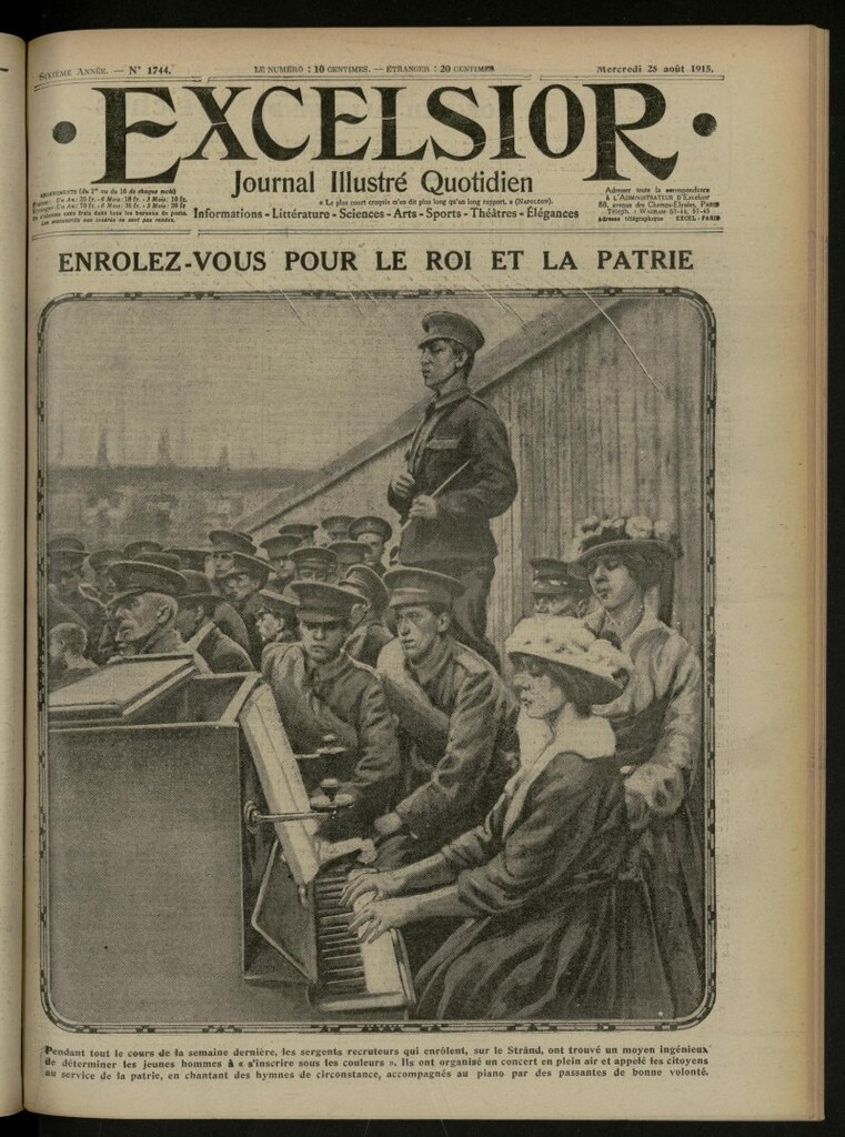Miniatura de Excelsior: journal illustré quotidien de 25 de agosto de 1915, nº 1744