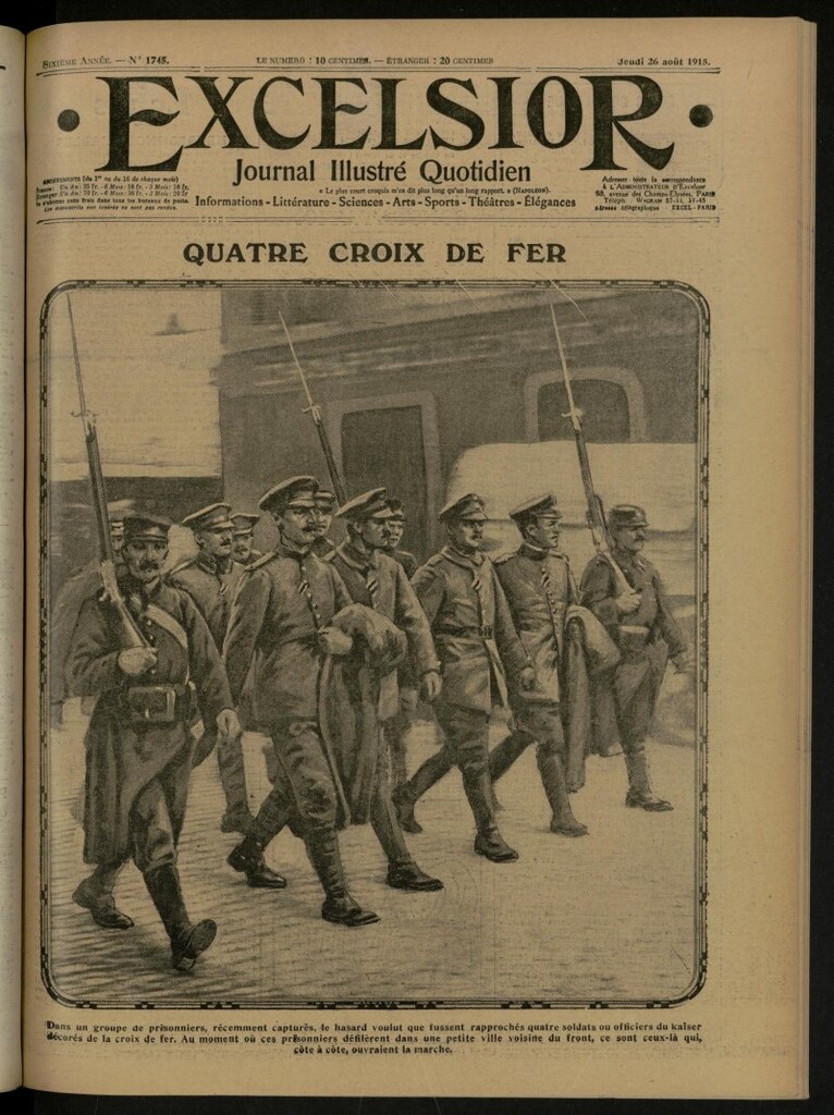 Miniatura de Excelsior: journal illustré quotidien de 26 de agosto de 1915, nº 1745