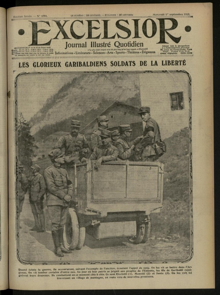 Miniatura de Excelsior: journal illustré quotidien de 1 de septiembre de 1915, nº 1751