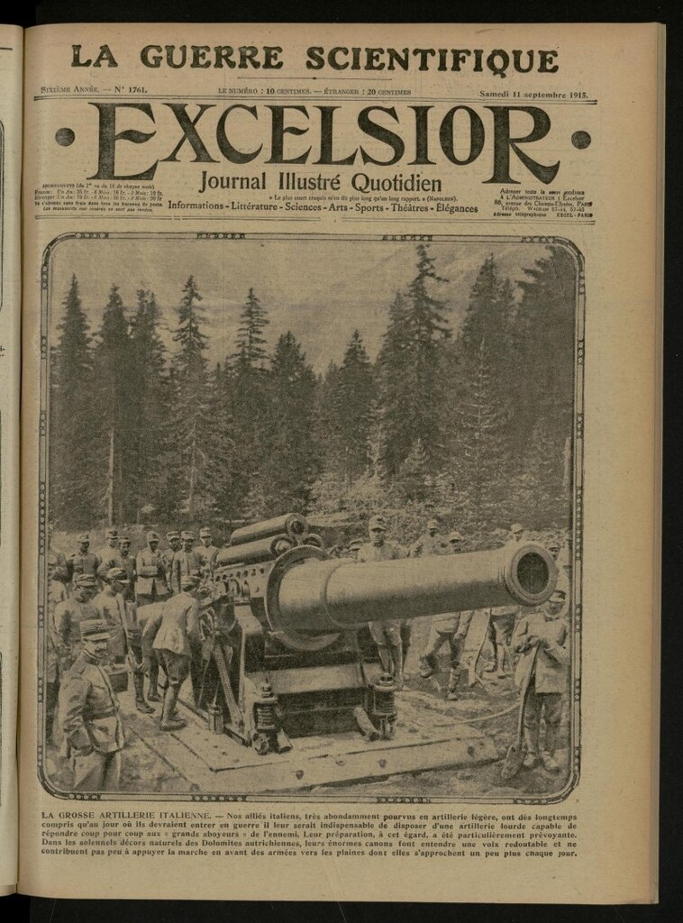 Miniatura de Excelsior: journal illustré quotidien de 11 de septiembre de 1915, nº 1761