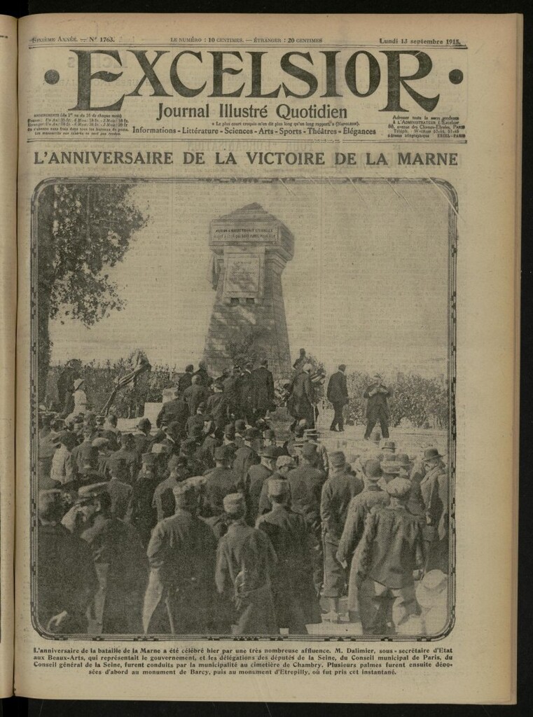 Miniatura de Excelsior: journal illustré quotidien de 13 de septiembre de 1915, nº 1763