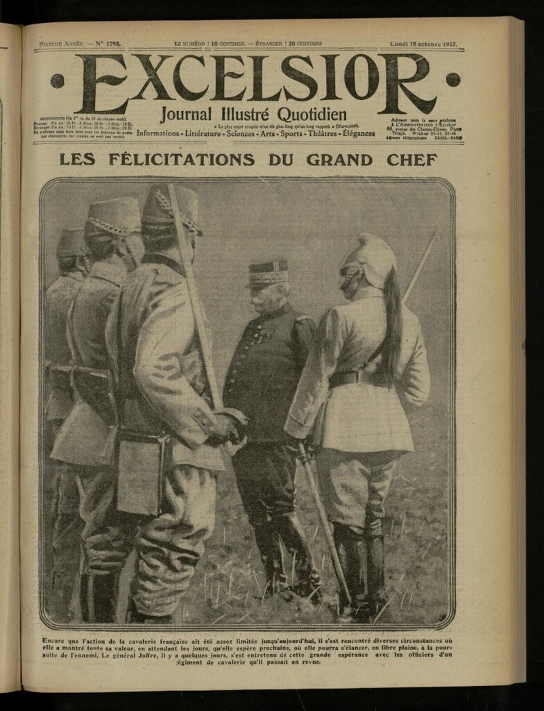 Miniatura de Excelsior: journal illustré quotidien de 18 de octubre de 1915, nº 1798