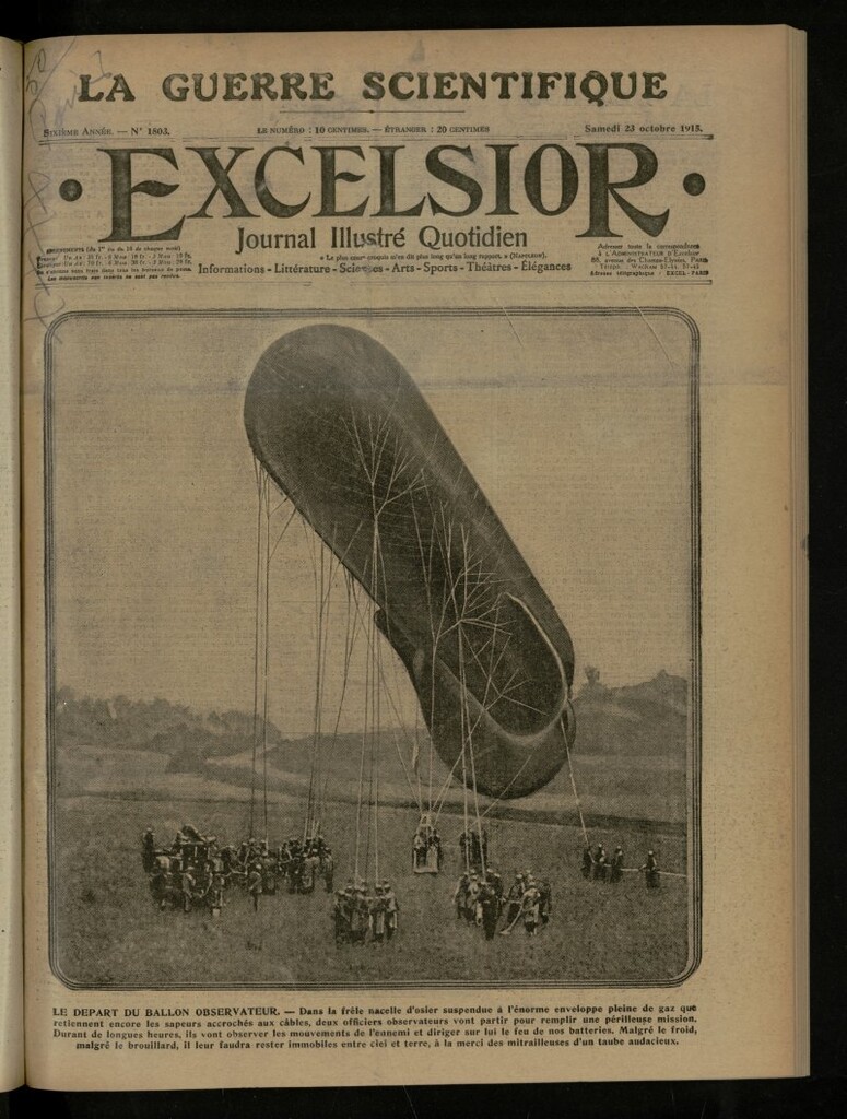 Miniatura de Excelsior: journal illustré quotidien de 23 de octubre de 1915, nº 1803