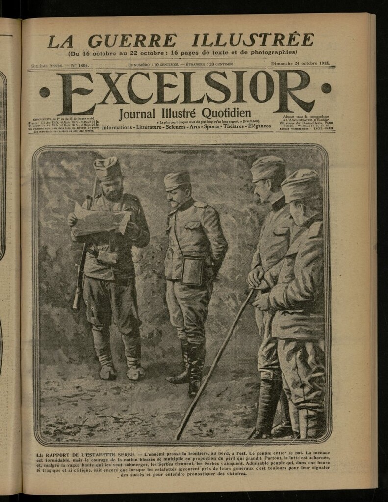 Miniatura de Excelsior: journal illustré quotidien de 24 de octubre de 1915, nº 1804