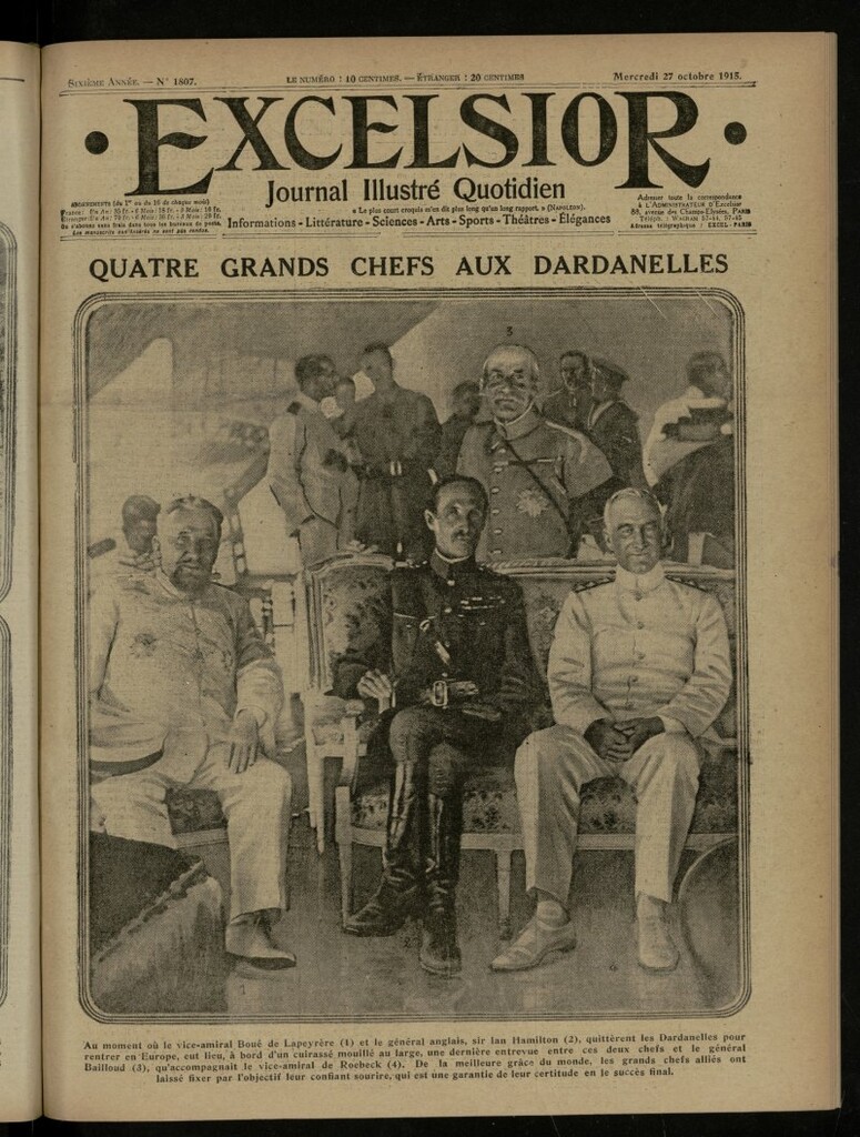 Miniatura de Excelsior: journal illustré quotidien de 27 de octubre de 1915, nº 1807
