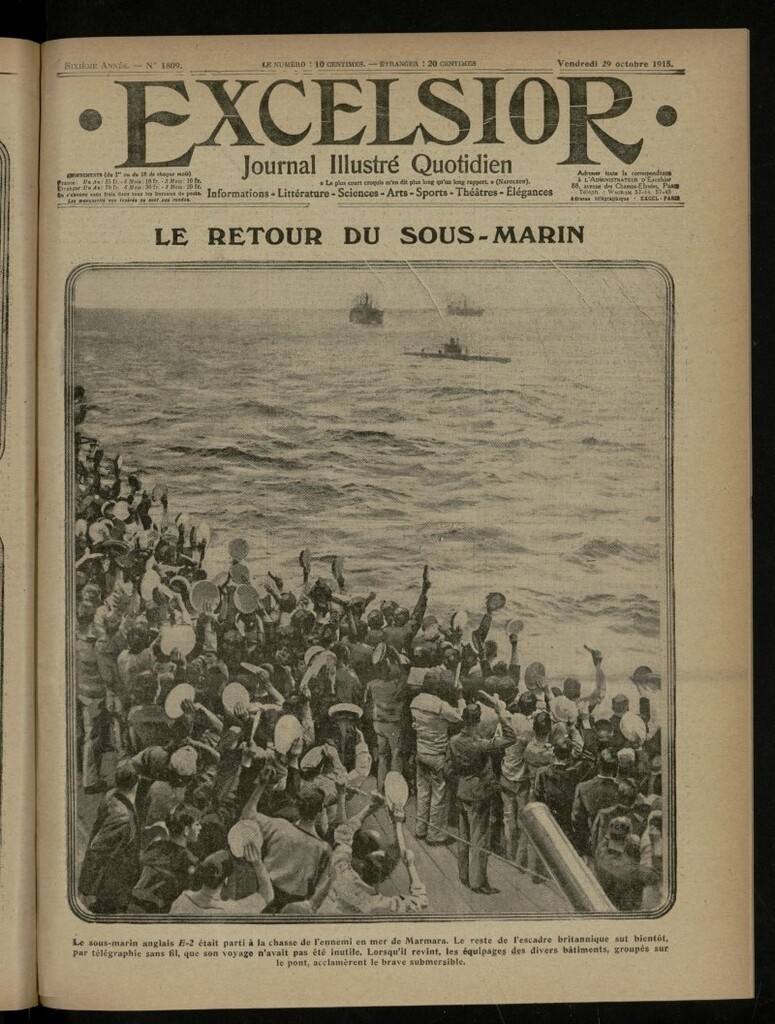 Miniatura de Excelsior: journal illustré quotidien de 29 de octubre de 1915, nº 1809