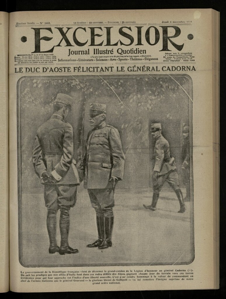 Miniatura de Excelsior: journal illustré quotidien de 4 de noviembre de 1915, nº 1815
