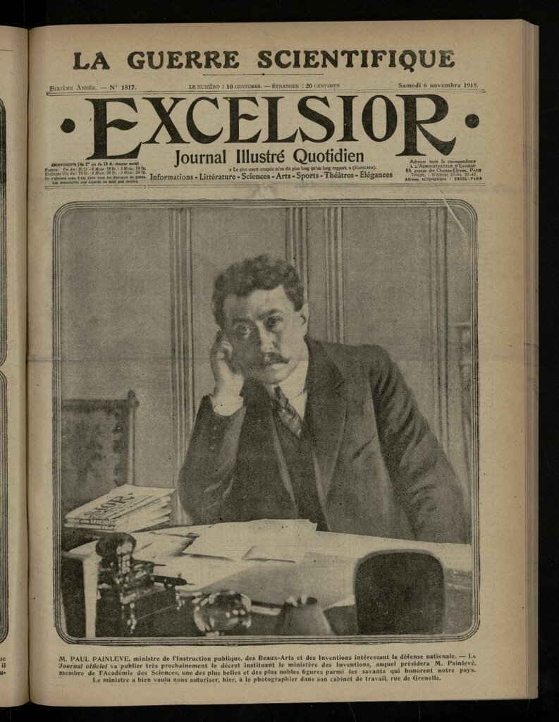 Miniatura de Excelsior: journal illustré quotidien de 6 de noviembre de 1915, nº 1817