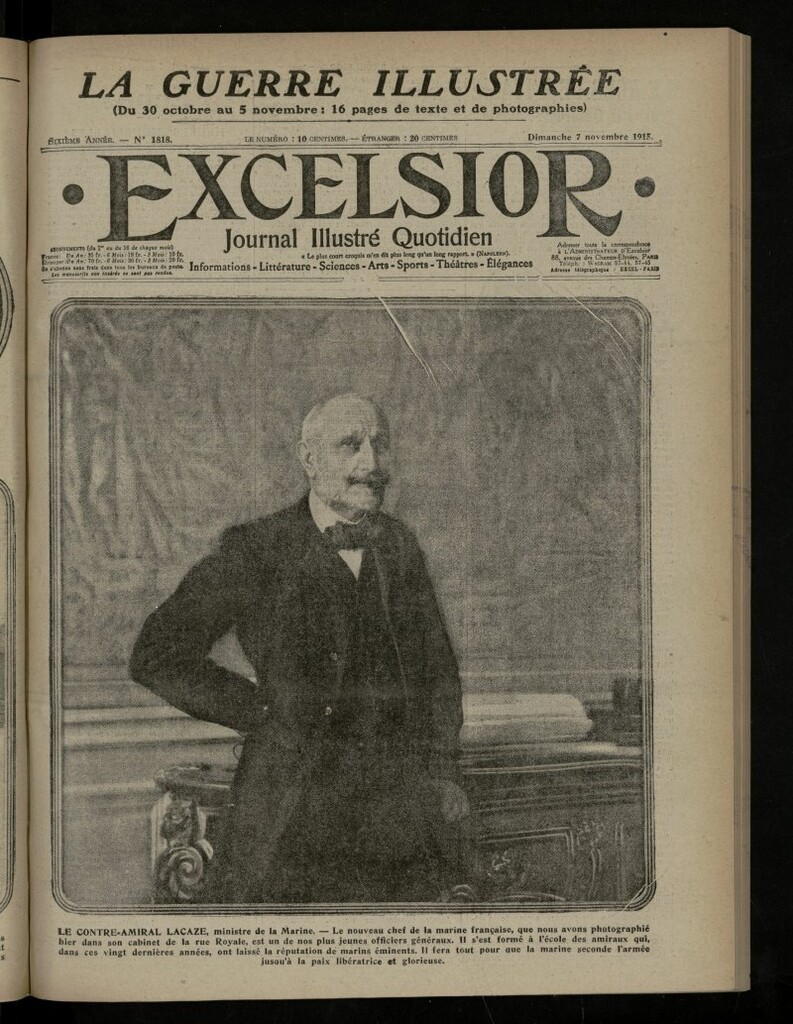 Miniatura de Excelsior: journal illustré quotidien de 7 de noviembre de 1915, nº 1818