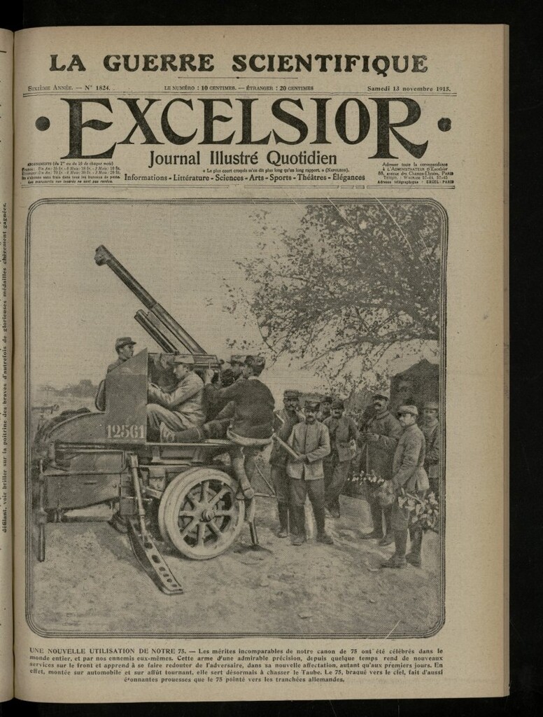 Miniatura de Excelsior: journal illustré quotidien de 13 de noviembre de 1915, nº 1824