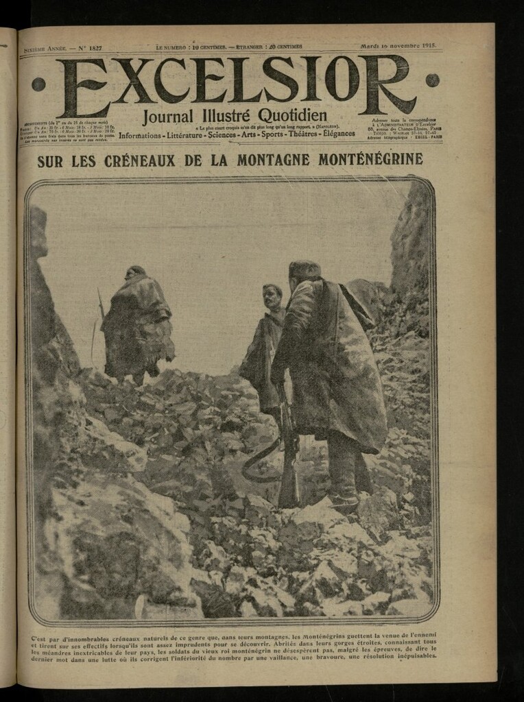Miniatura de Excelsior: journal illustré quotidien de 16 de noviembre de 1915, nº 1827
