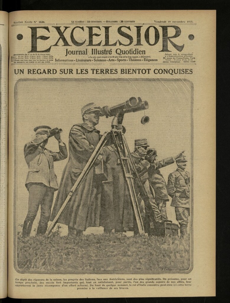 Miniatura de Excelsior: journal illustré quotidien de 19 de noviembre de 1915, nº 1830