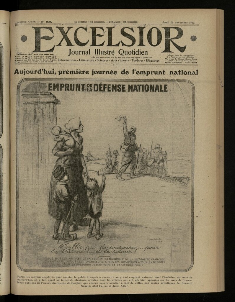 Miniatura de Excelsior: journal illustré quotidien de 25 de noviembre de 1915, nº 1836