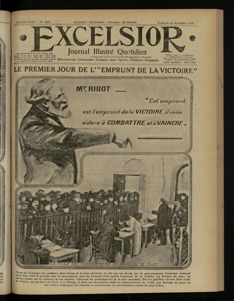 Miniatura de Excelsior: journal illustré quotidien de 26 de noviembre de 1915, nº 1837