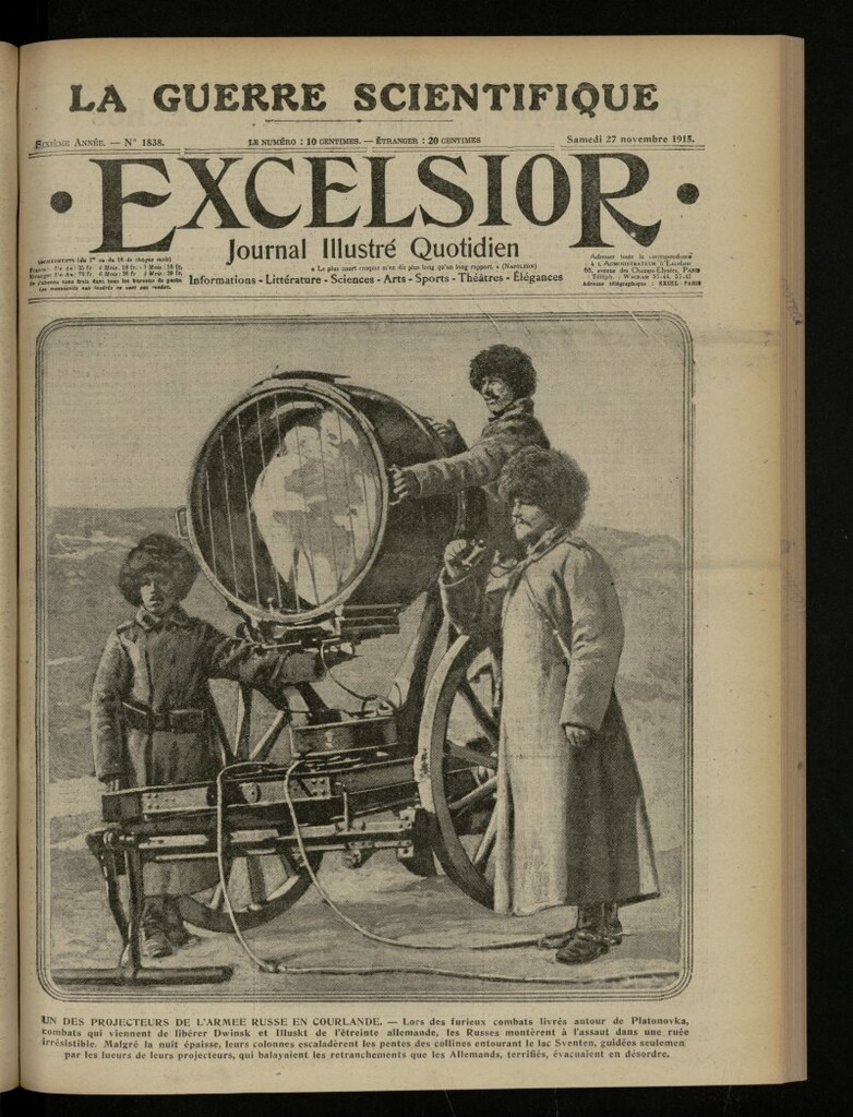 Miniatura de Excelsior: journal illustré quotidien de 27 de noviembre de 1915, nº 1838