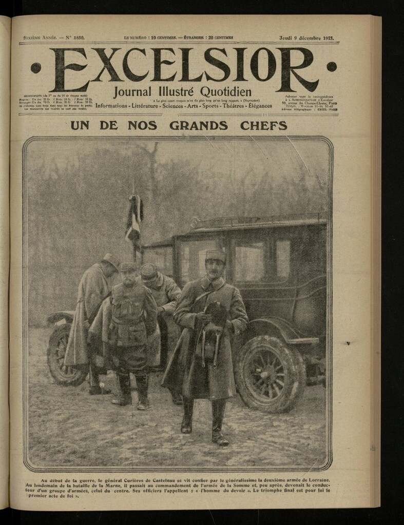 Miniatura de Excelsior: journal illustré quotidien de 9 de diciembre de 1915, nº 1850