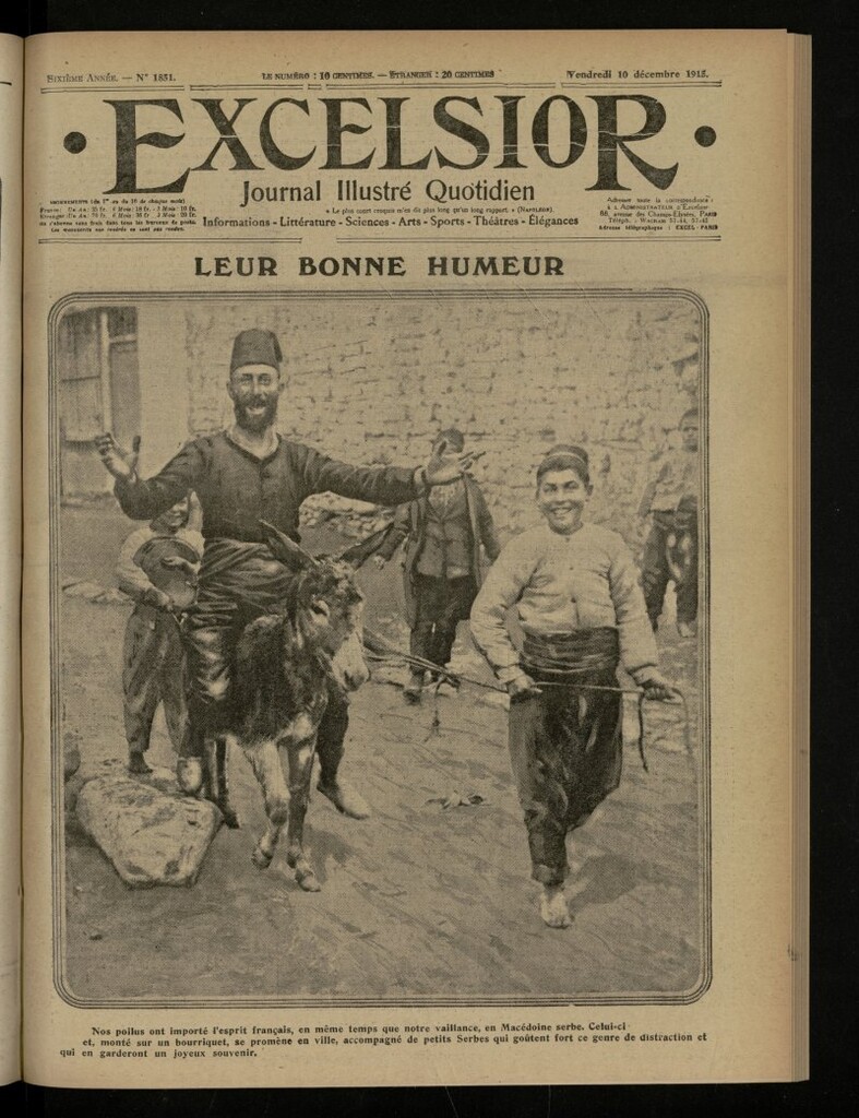 Miniatura de Excelsior: journal illustré quotidien de 10 de diciembre de 1915, nº 1851