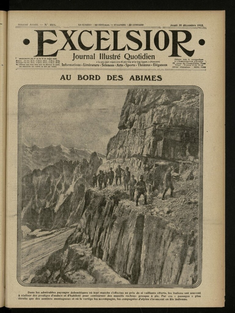 Miniatura de Excelsior: journal illustré quotidien de 30 de diciembre de 1915, nº 1871