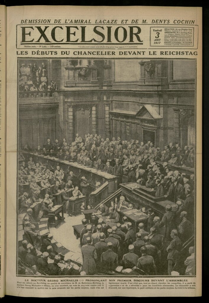 Miniatura de Excelsior: journal illustré quotidien del 3 de agosto de 1917, nº 2453